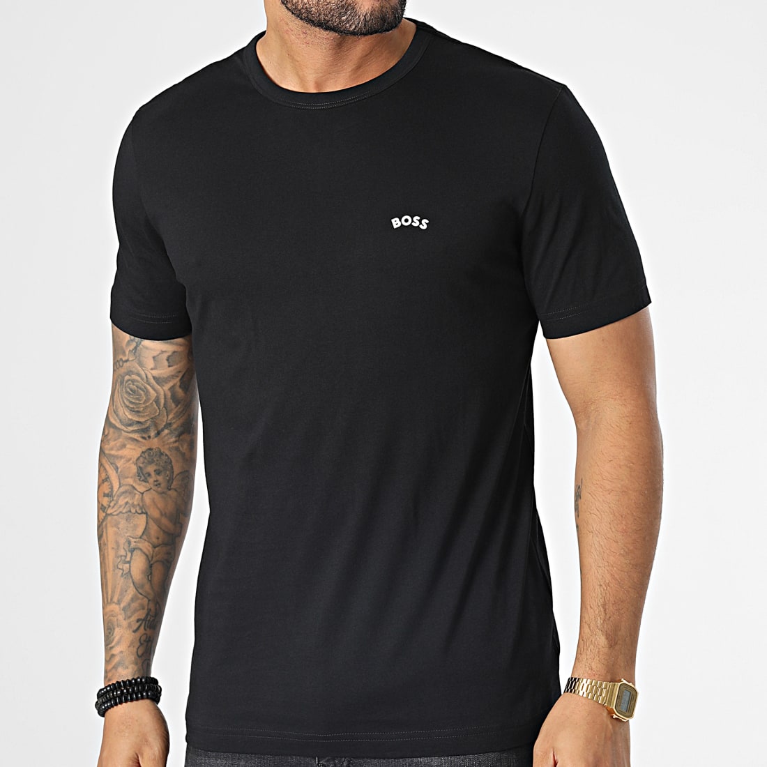 BOSS Tee Shirt Curved 50469062 Noir