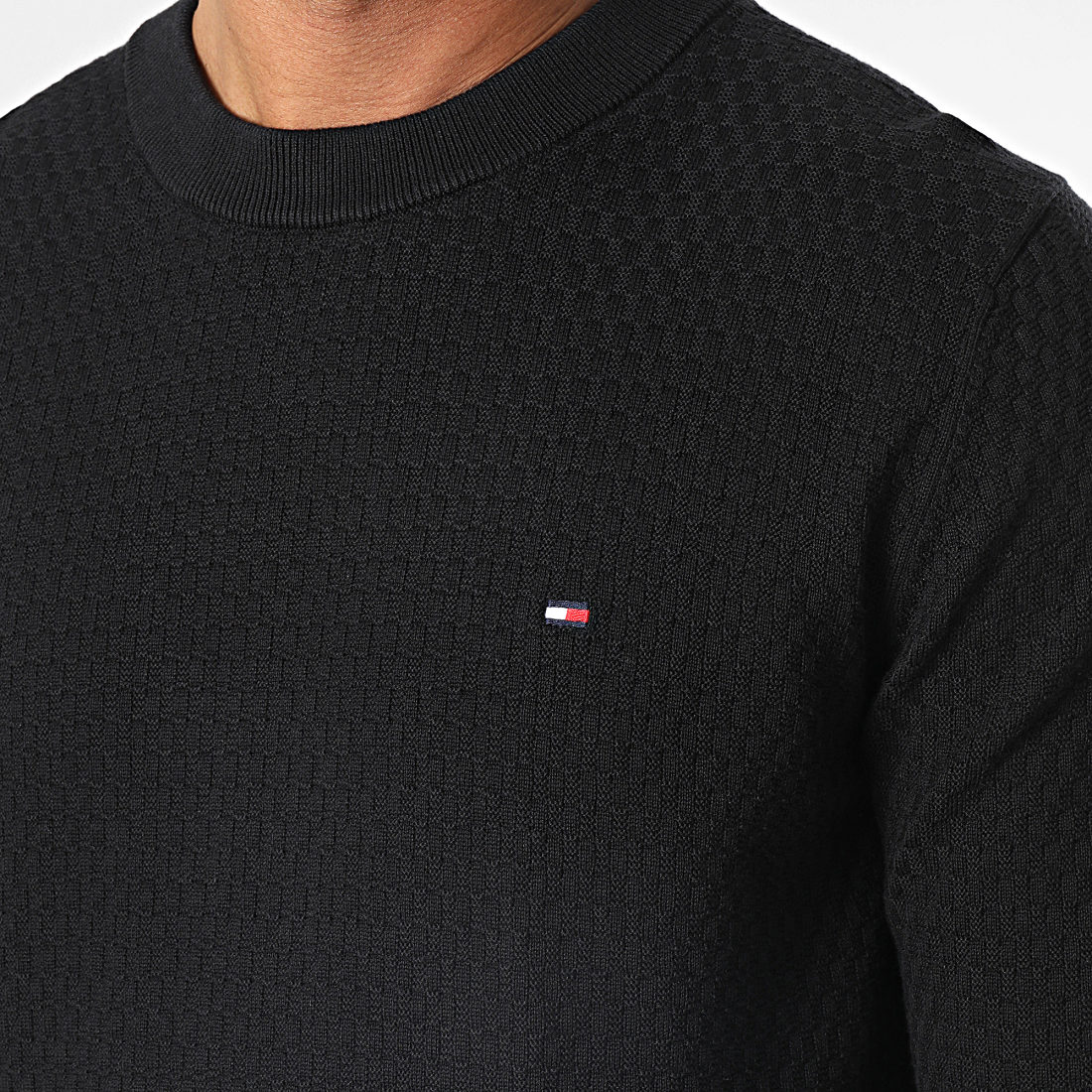 Tommy Hilfiger Pull Cross Structure 9035 Noir