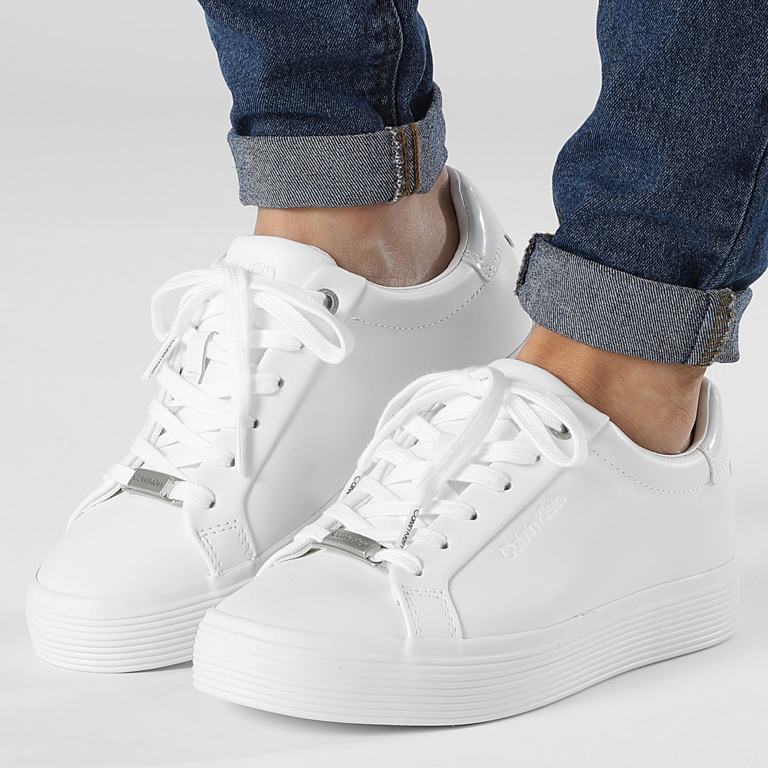 basket blanche femme calvin klein