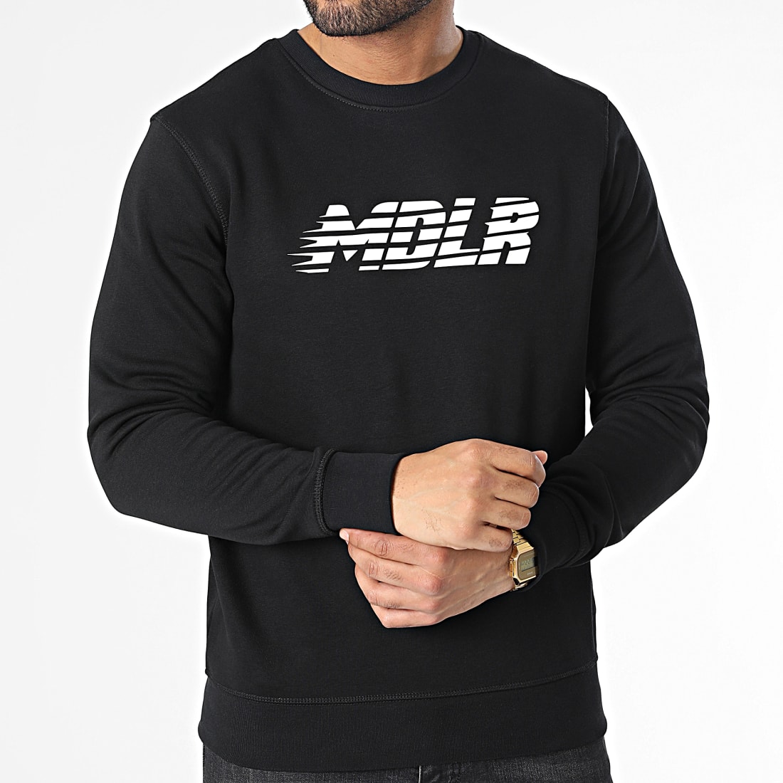 Morad Sweat Crewneck MDLR Noir Blanc