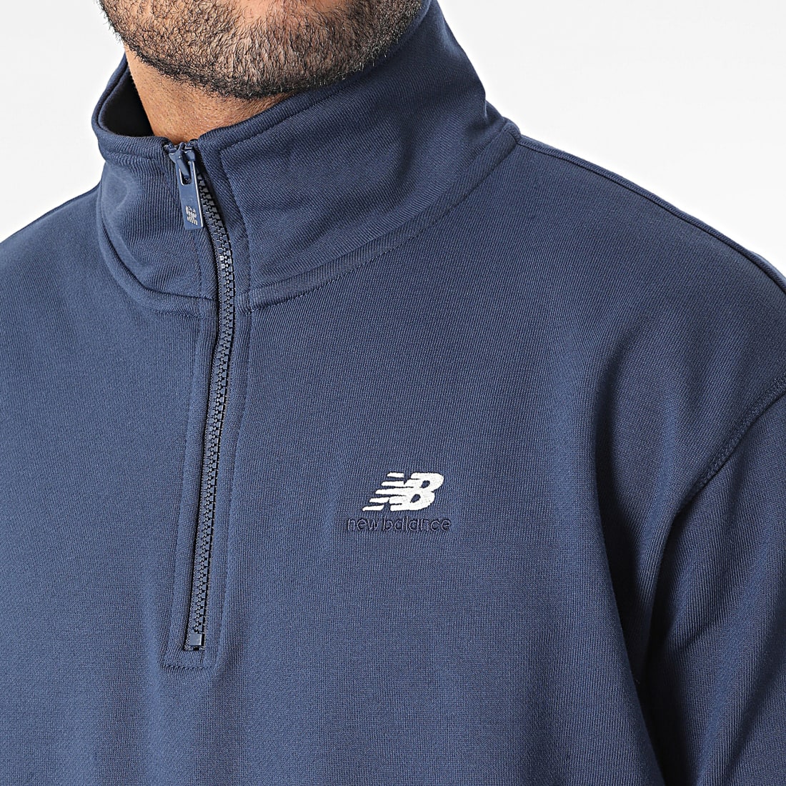 New Balance Sweat Col Zippé MT31501 Violet