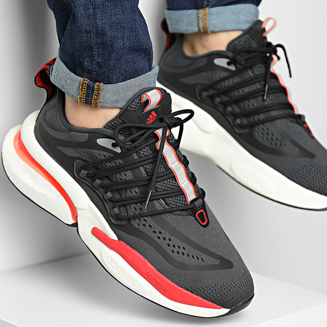 Adidas Sportswear Baskets AlphaBoost V1 HP2761 Carbon Bright Red Grey