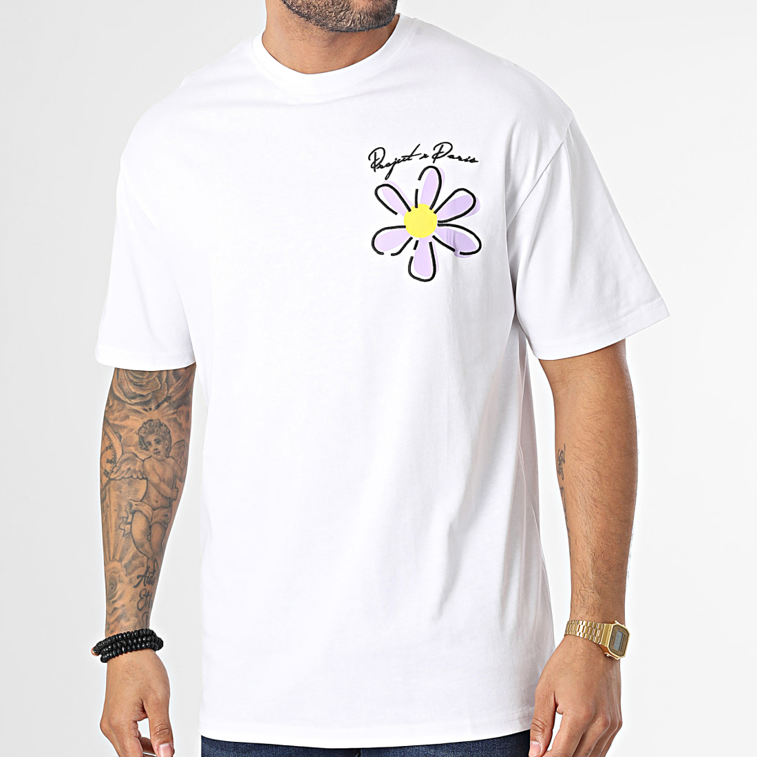 Project X Paris Tee Shirt Oversize Large 2310010 Blanc