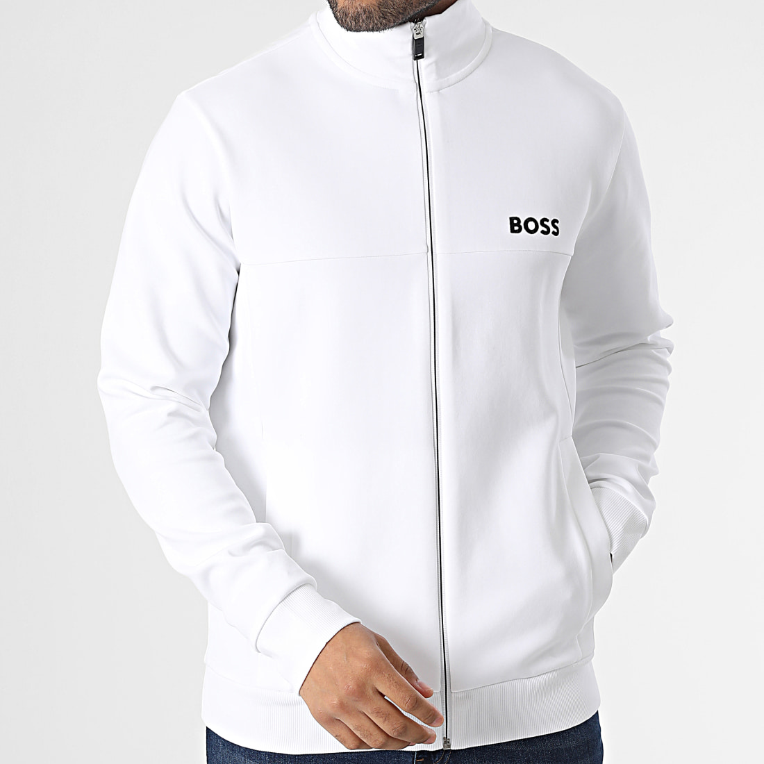 BOSS Sweat Zippé 50482899 Blanc