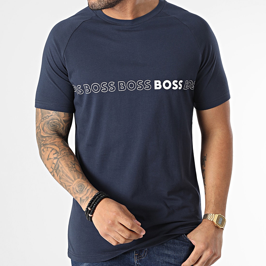 BOSS Tee Shirt 50491696 Bleu Marine