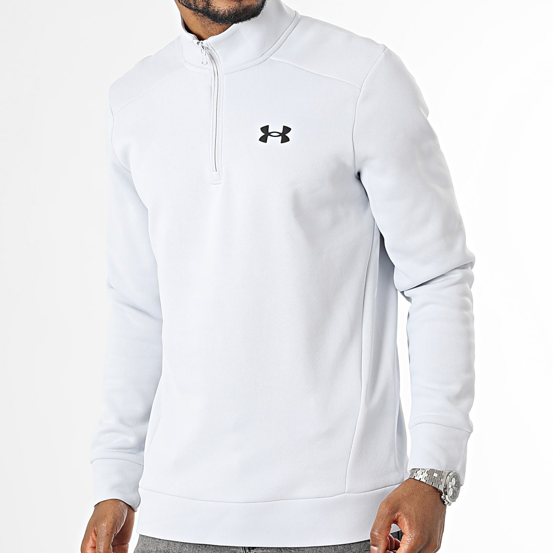Under Armour - Sweat Col Zippé Fleece 1373358 Bleu Ciel -  LaBoutiqueOfficielle.com