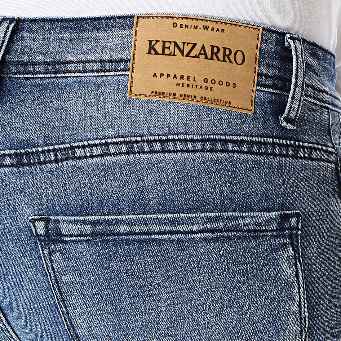 Kenzarro - Jeans bleu skinny homme fashion