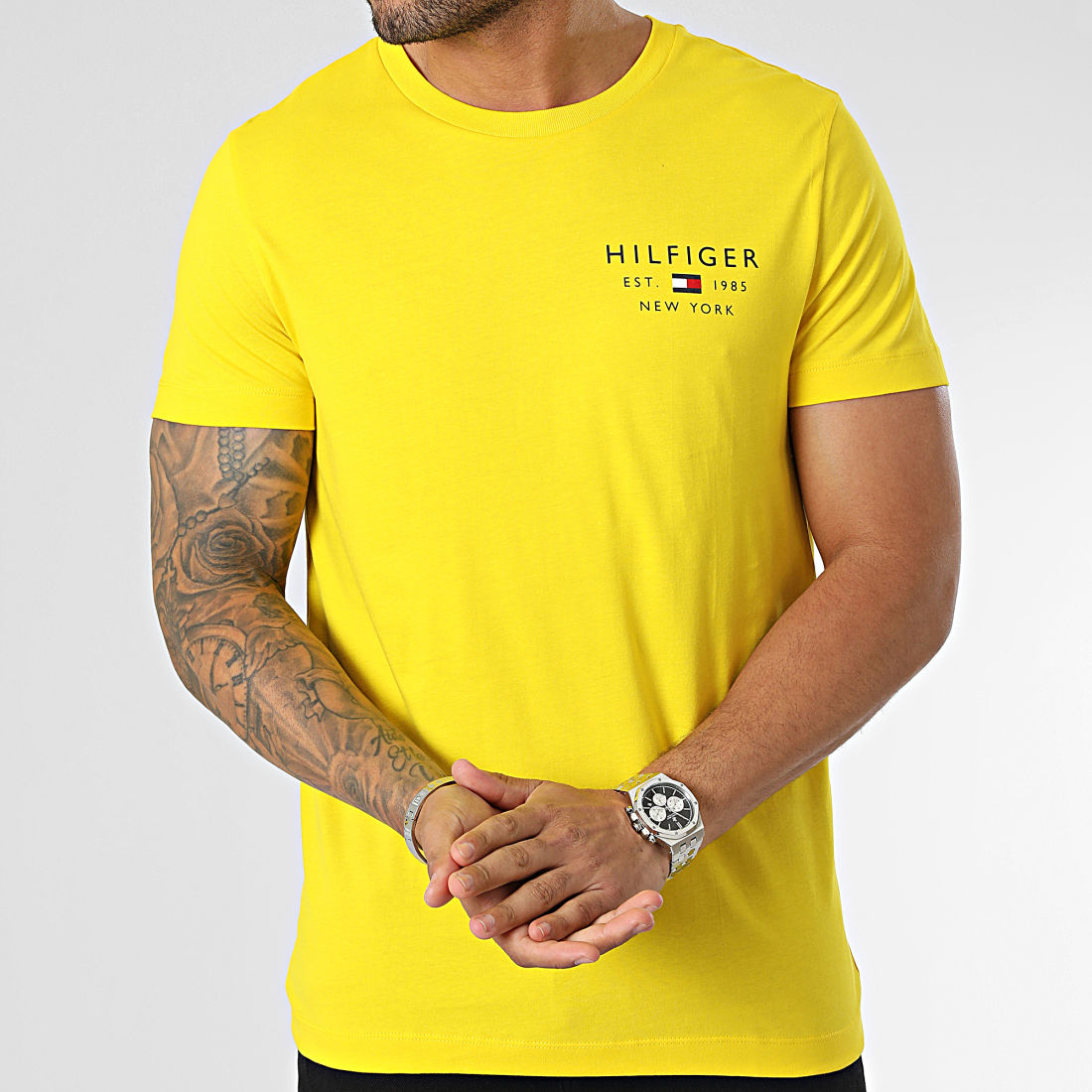Tommy Hilfiger Tee Shirt Brand Love Small Love Logo Jaune