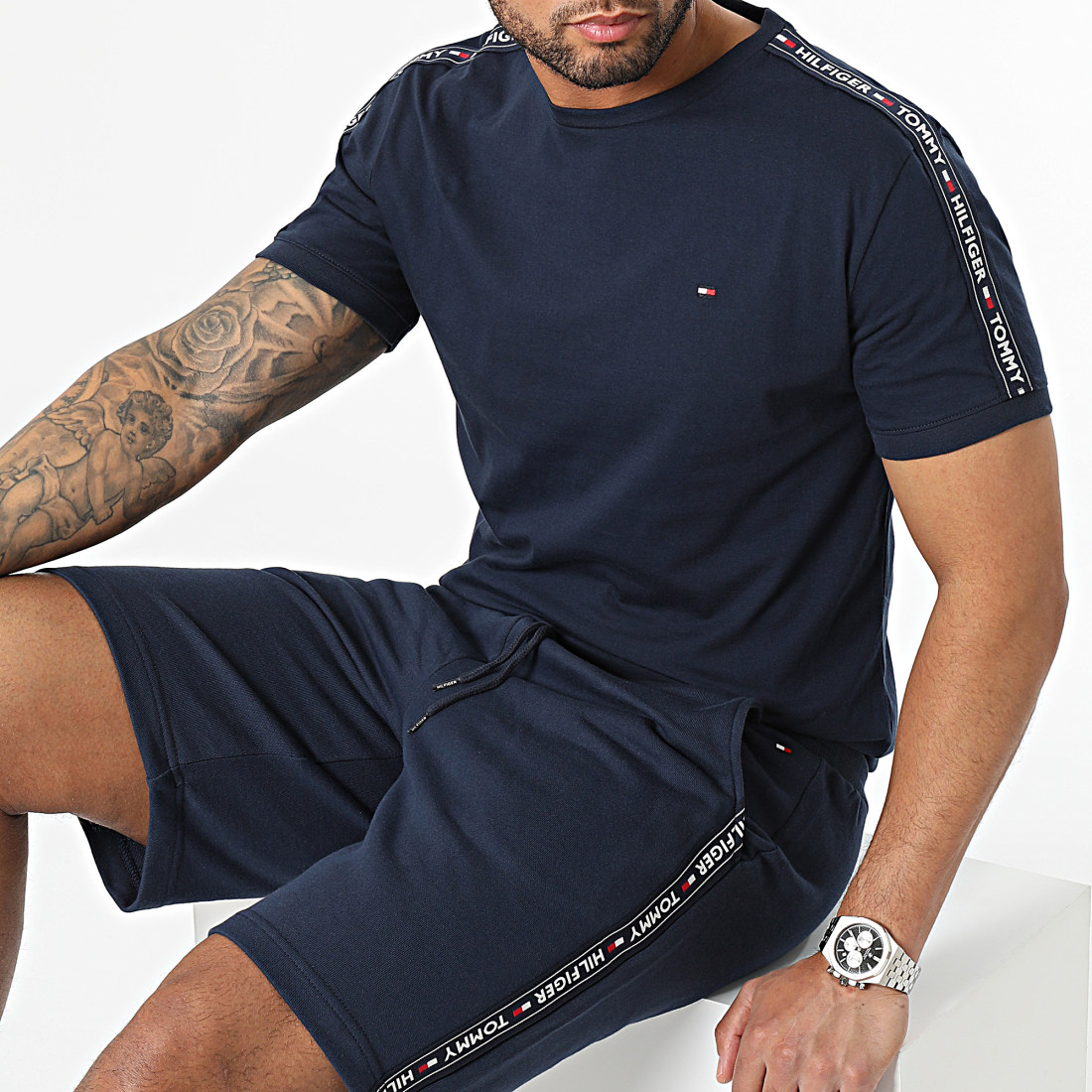 Ensemble tommy hilfiger homme short tee shirt 2025