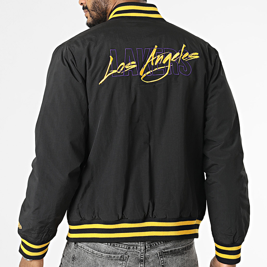 New Era Veste Bomber Script Los Angeles Lakers 60332205 Noir