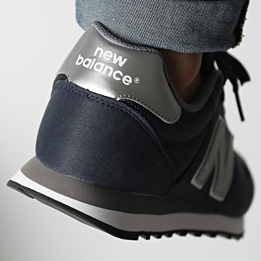 New Balance - Baskets 500 GM500NAY Navy Silver - LaBoutiqueOfficielle.com