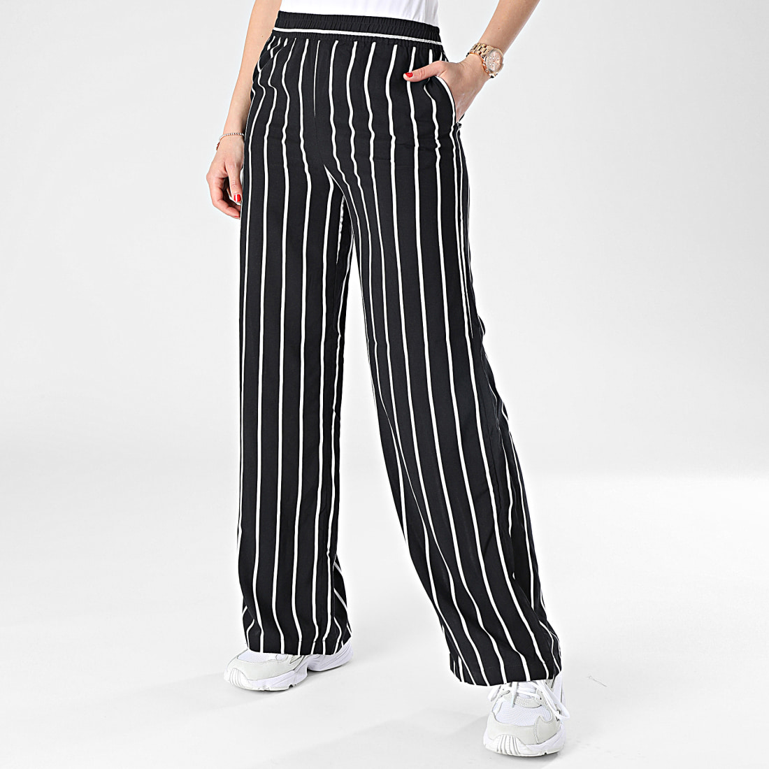 Pantalon a rayure outlet femme