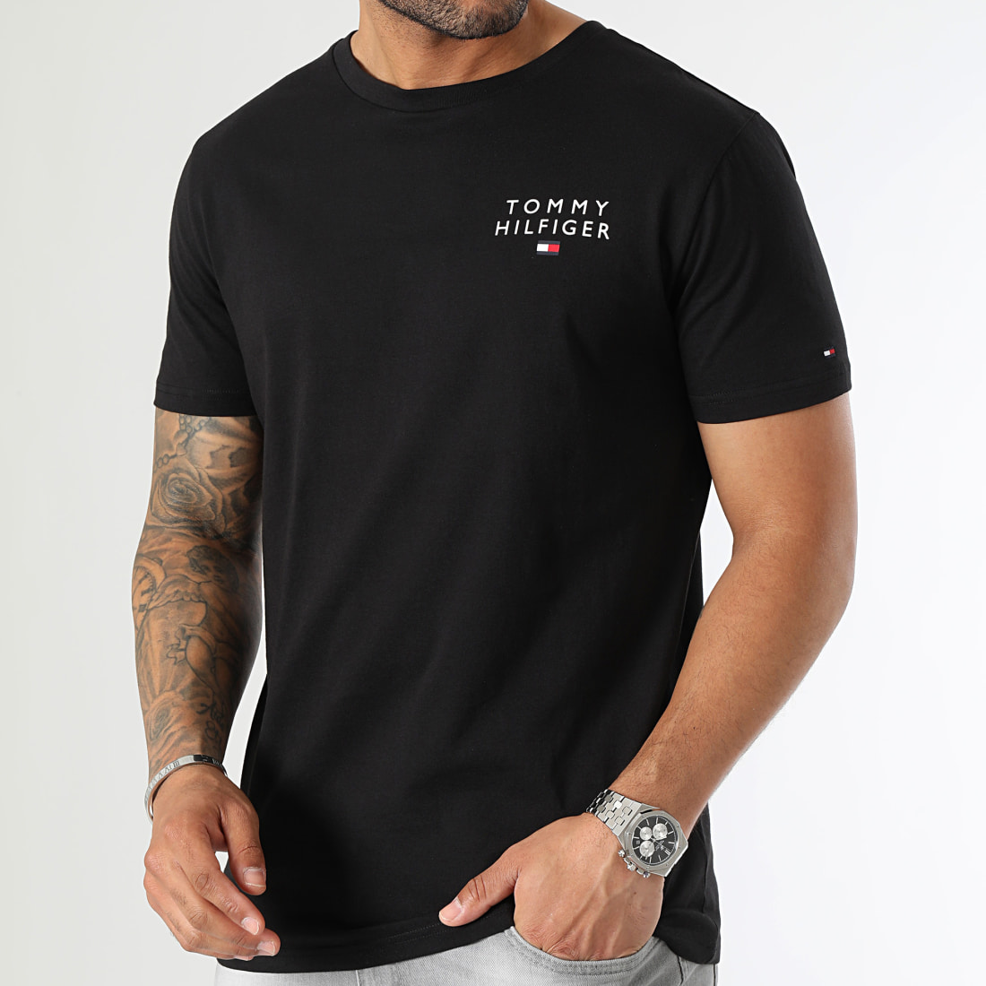 T shirt best sale noir tommy hilfiger