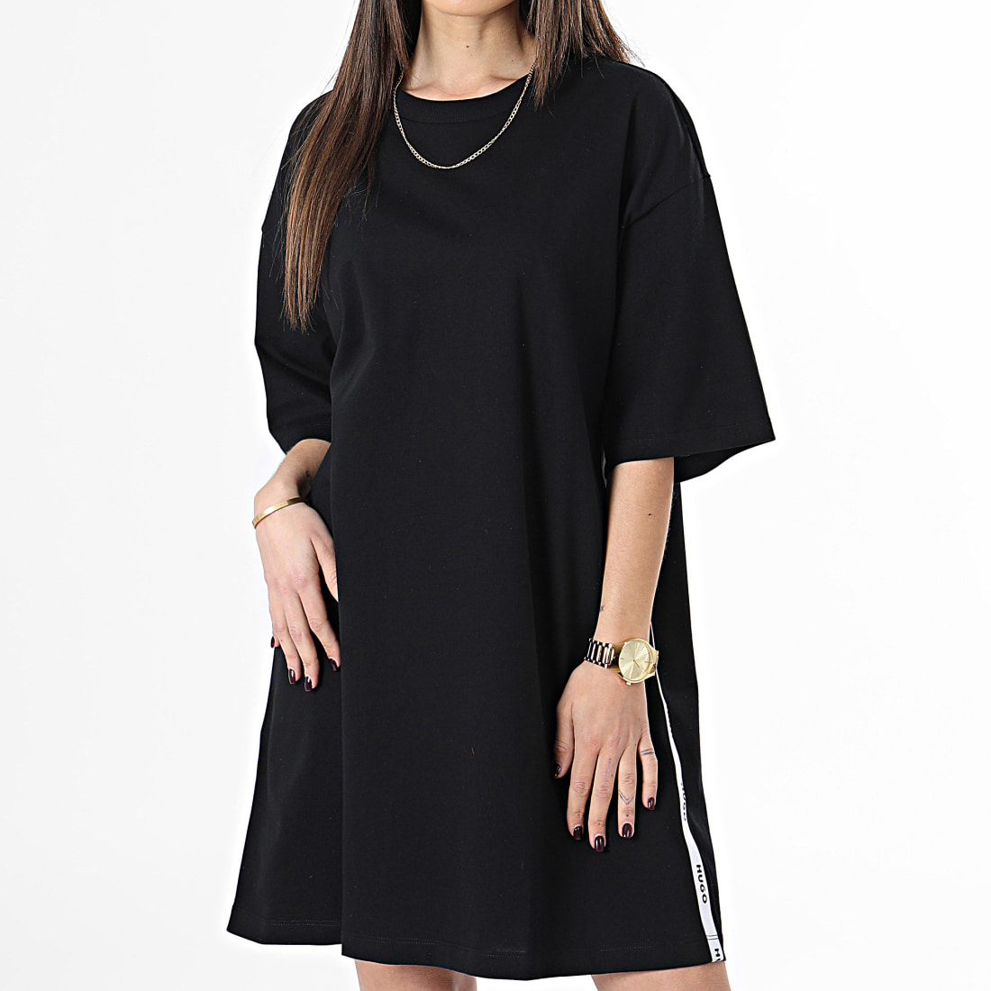 Robe t sales shirt noir femme