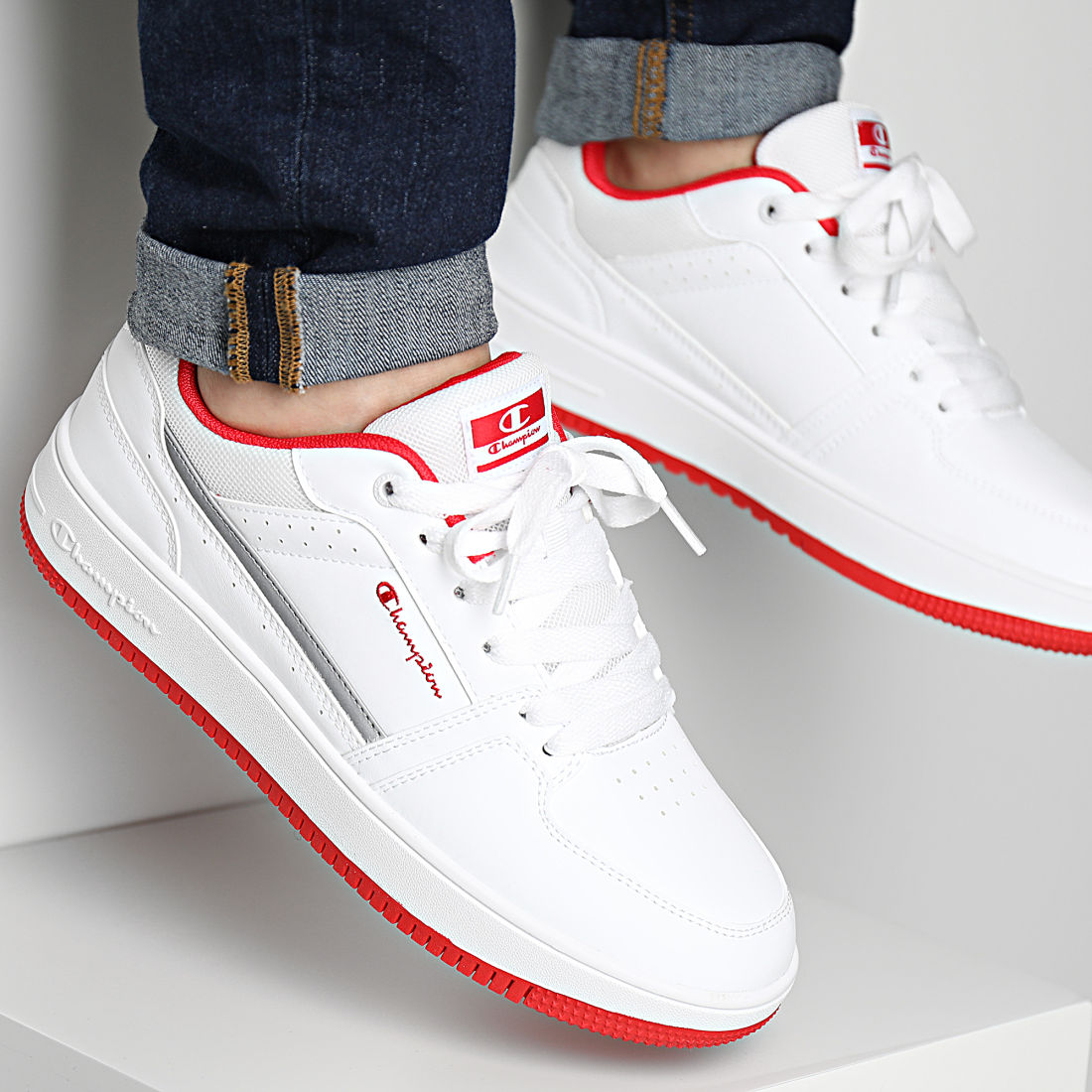 Champion Baskets Rebound Evolve Low S21908 White