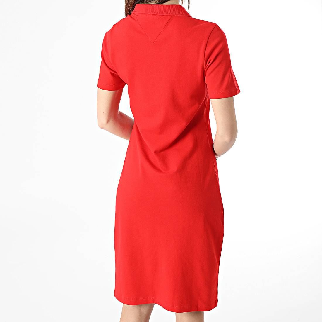 Tommy Hilfiger Robe Polo Manches Courtes Slim Femme Piqu 7853