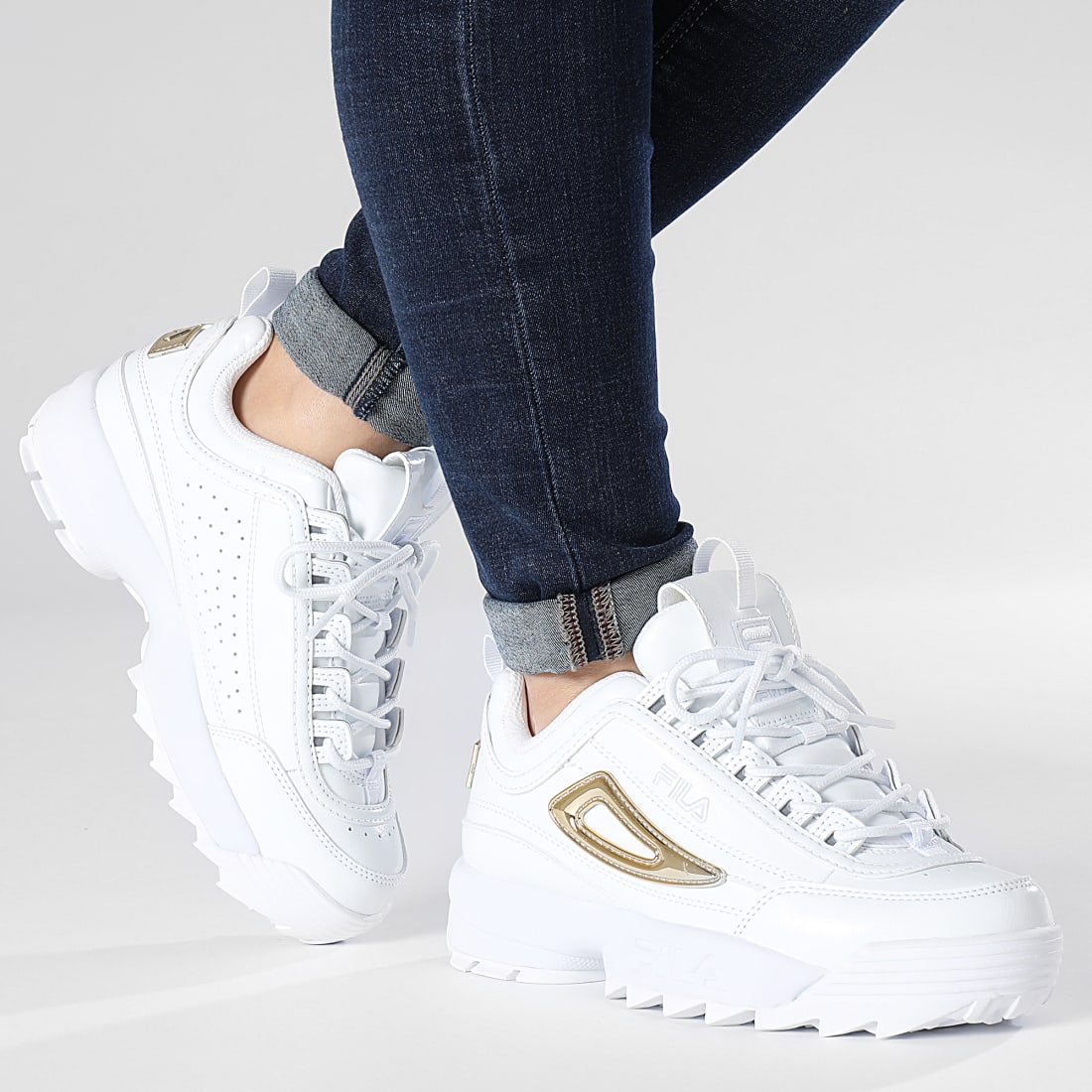 fila blanche doré