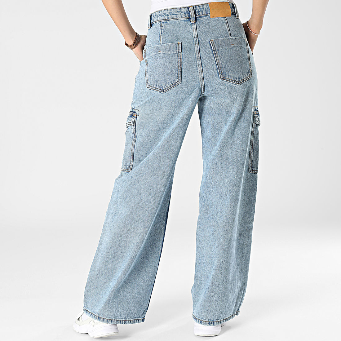 Jean cargo femme hot sale bleu