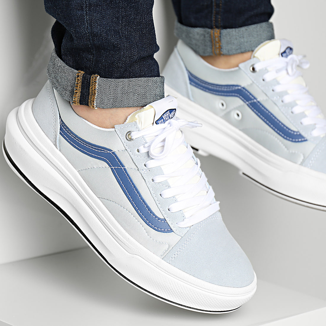light gray vans old skool