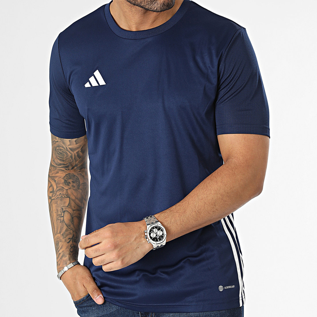 Adidas Sportswear - Tee Shirt A Bandes H44527 Bleu Marine - LaBoutiqueOfficielle.com