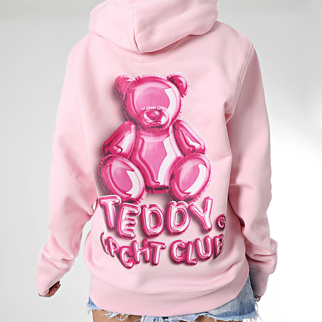 Teddy Yacht Club - Sweat Capuche Femme Art Series Pink Rose Pastel 