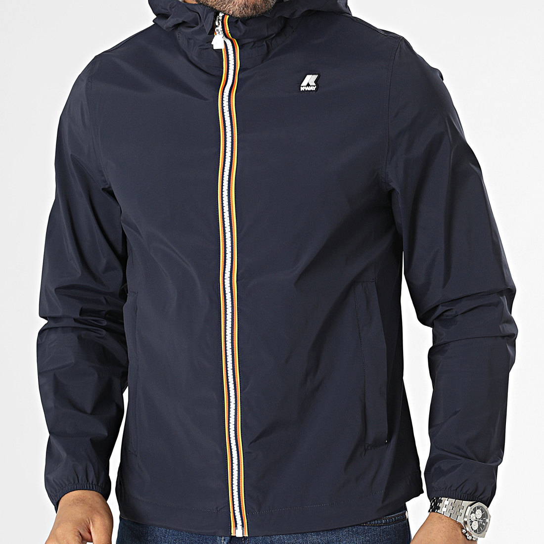 KWay CoupeVent Jack Stretch Nylon Jersey K2121NW Bleu Marine