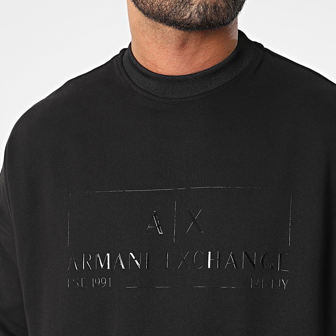 Armani Exchange Sweat Crewneck 3RZMHGZJ7KZ Noir