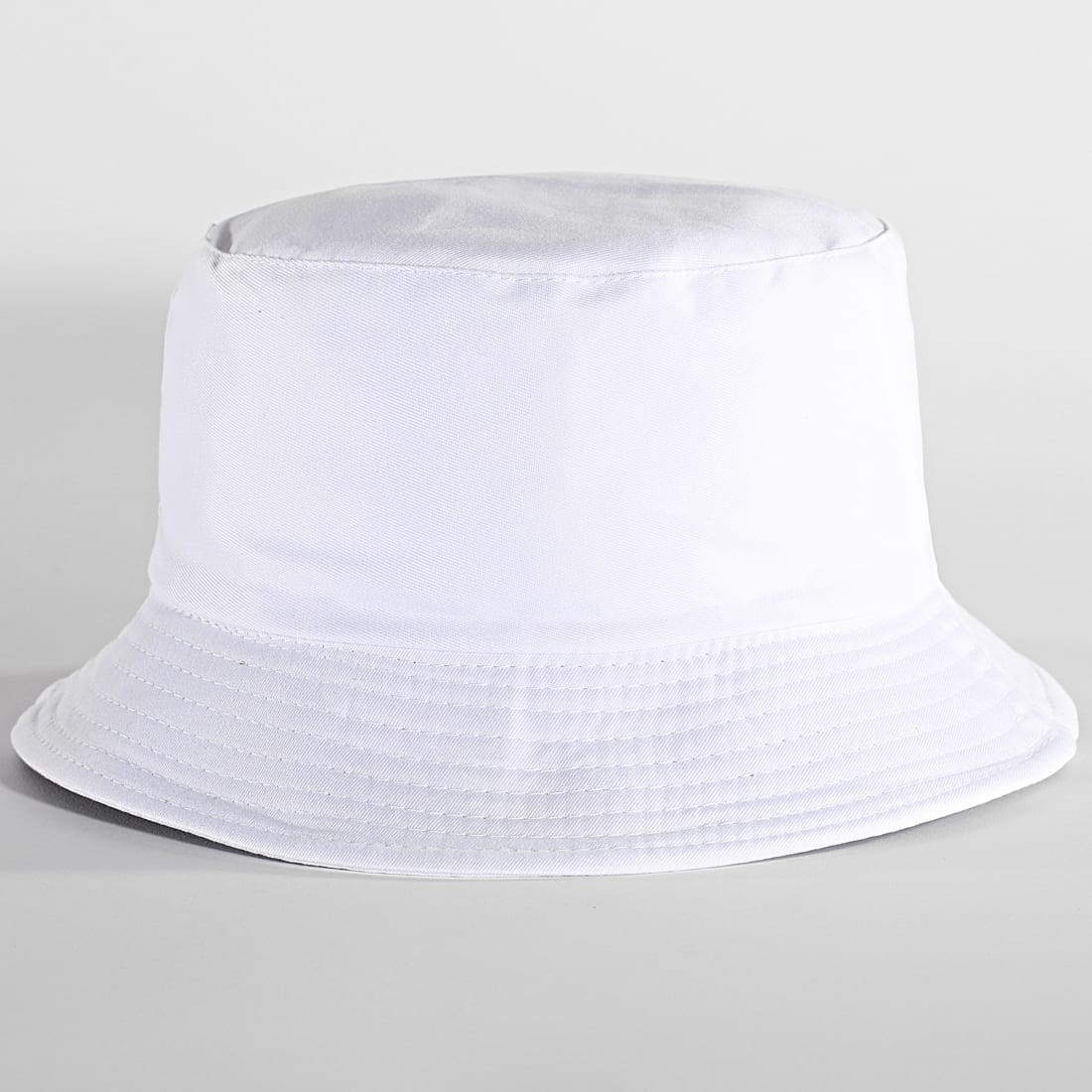 Bob Vintage Blanc En Toile De Coton - Taille Unique Adulte/Adolescent, Style Rétro, Bord Noir