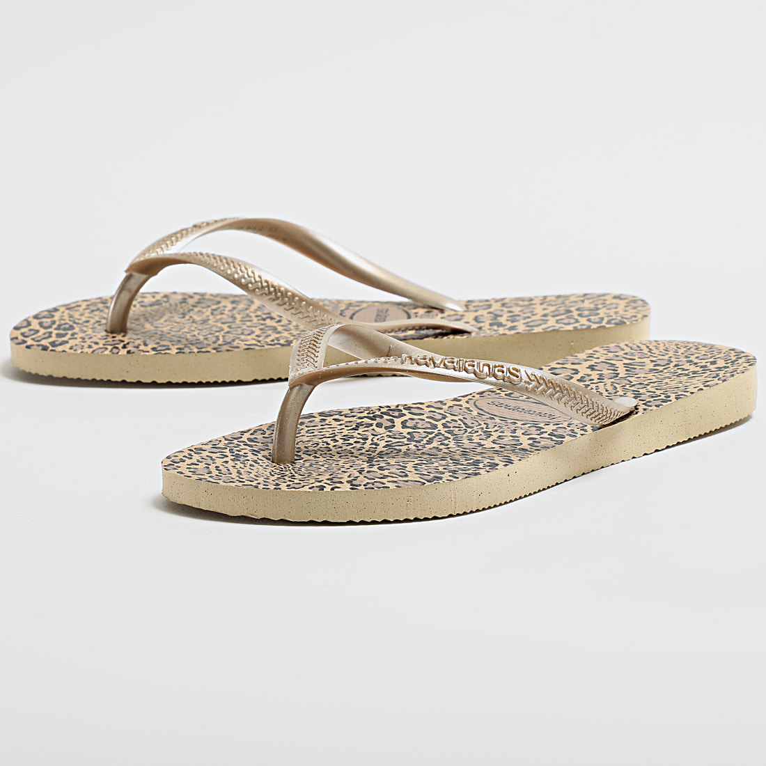 Havaianas Tongs Femme Slim Animals Beige L opard