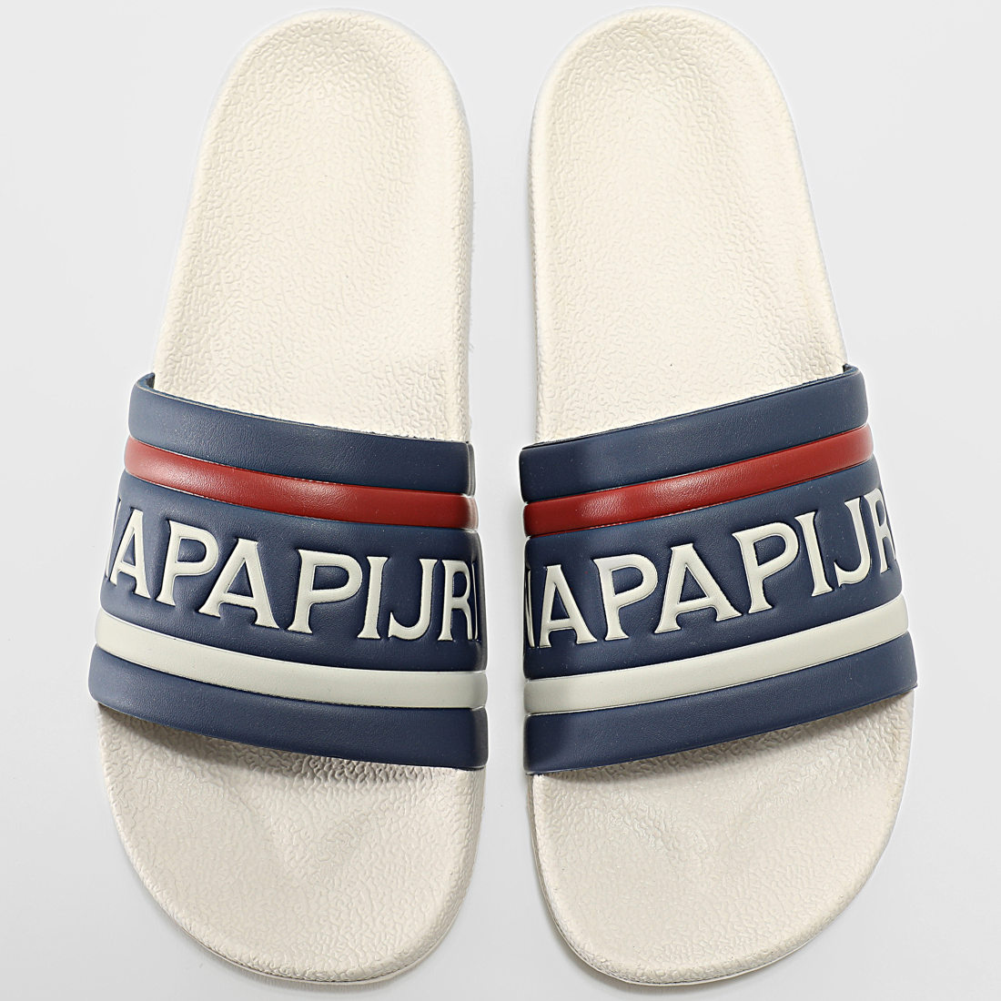 Napapijri Claquettes Stream White Navy LaBoutiqueOfficielle