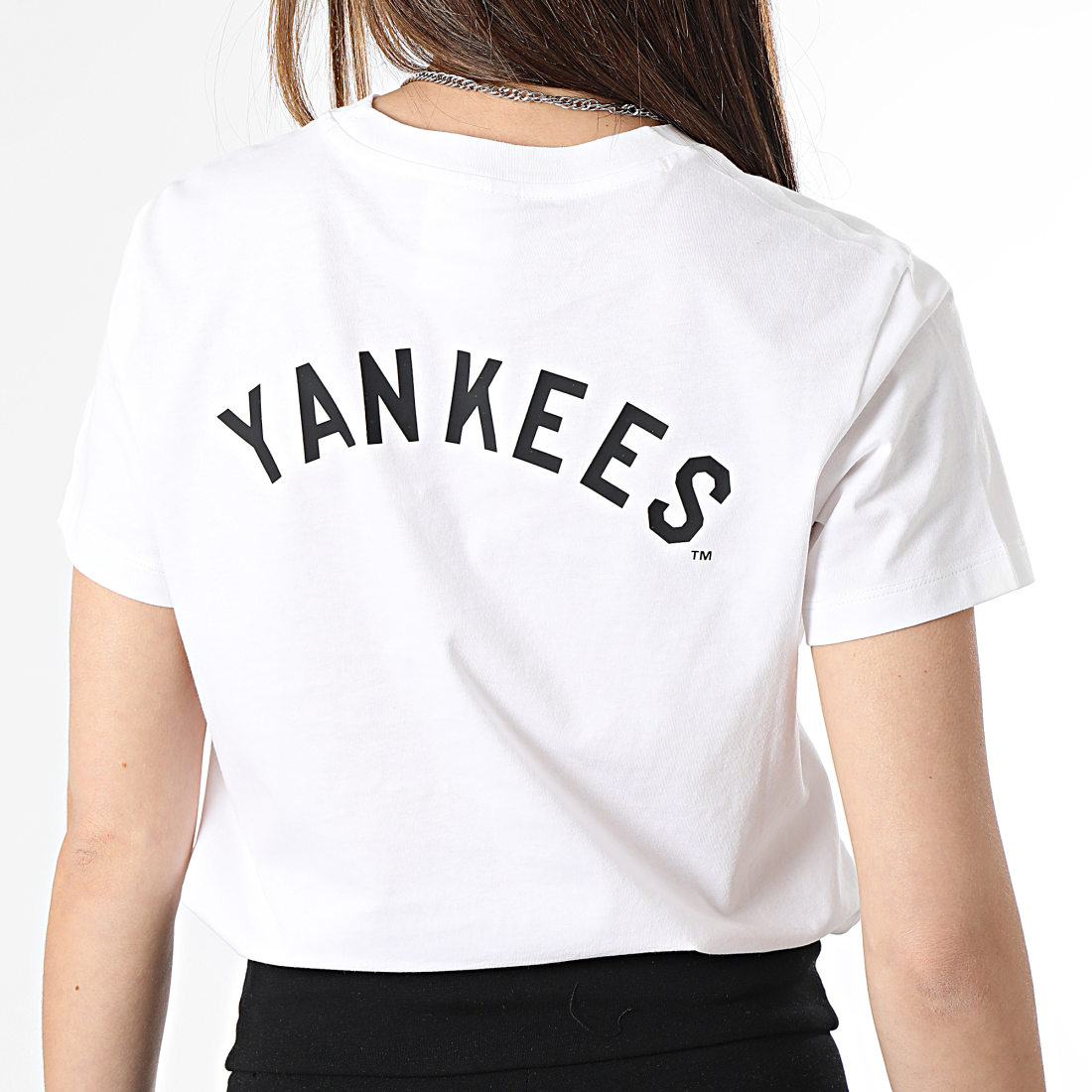Champion Tee Shirt Femme 116469 New York Yankees Blanc