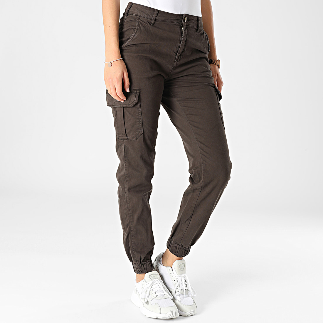 Pantalon cargo femme marron outlet