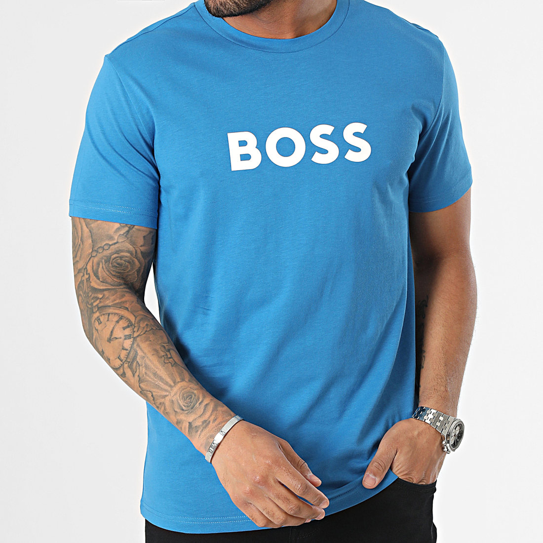 BOSS Tee Shirt 50491706 Bleu Clair