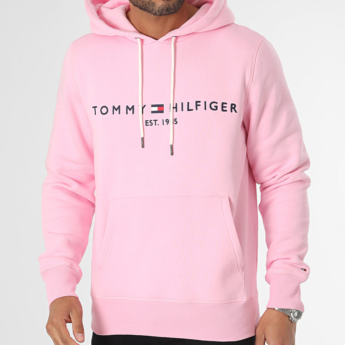 Tommy Hilfiger - Sweat Capuche Tommy Logo 1599 Rose 