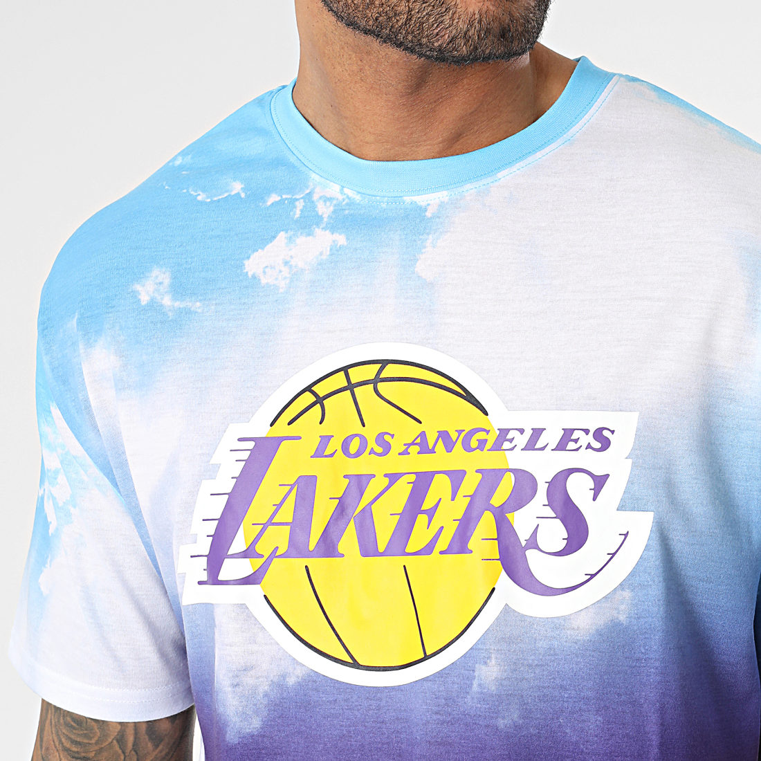 New era 60357086 NBA Cut And Sew Los Angeles Lakers Short Sleeve T