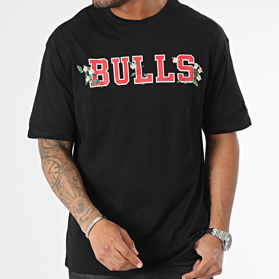 New era 60357043 NBA Floral Graphic Chicago Bulls Short Sleeve T