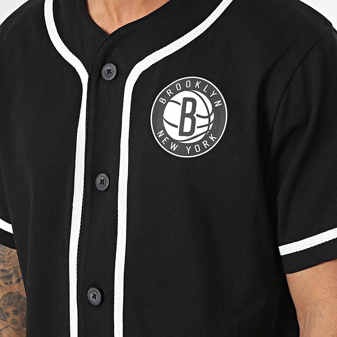 New era 60357097 NBA Baseball Brooklyn Nets Short Sleeve T-Shirt Black