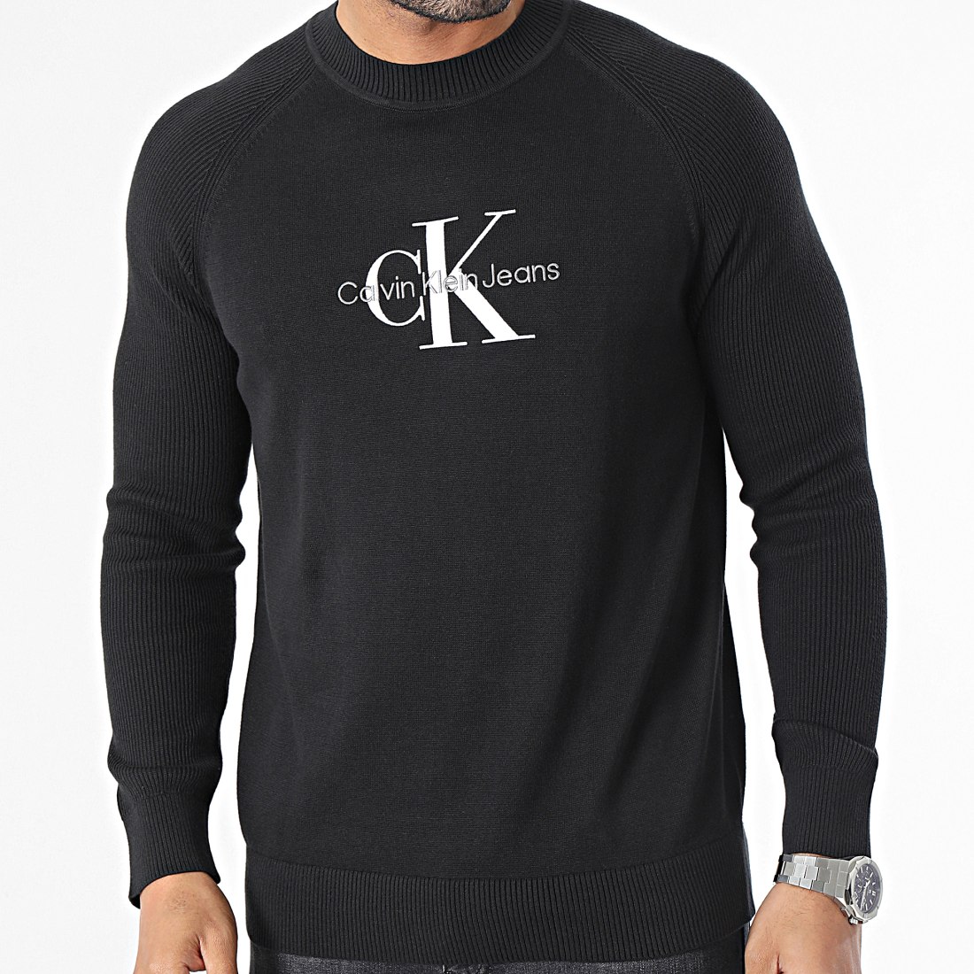 Pull calvin klein noir clearance