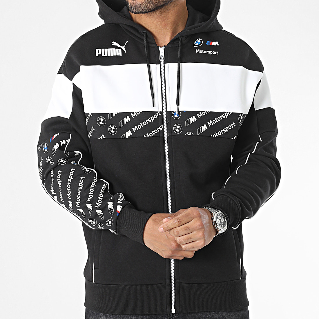 Sweat zippé à capuche bmw motorsport noir homme - Puma