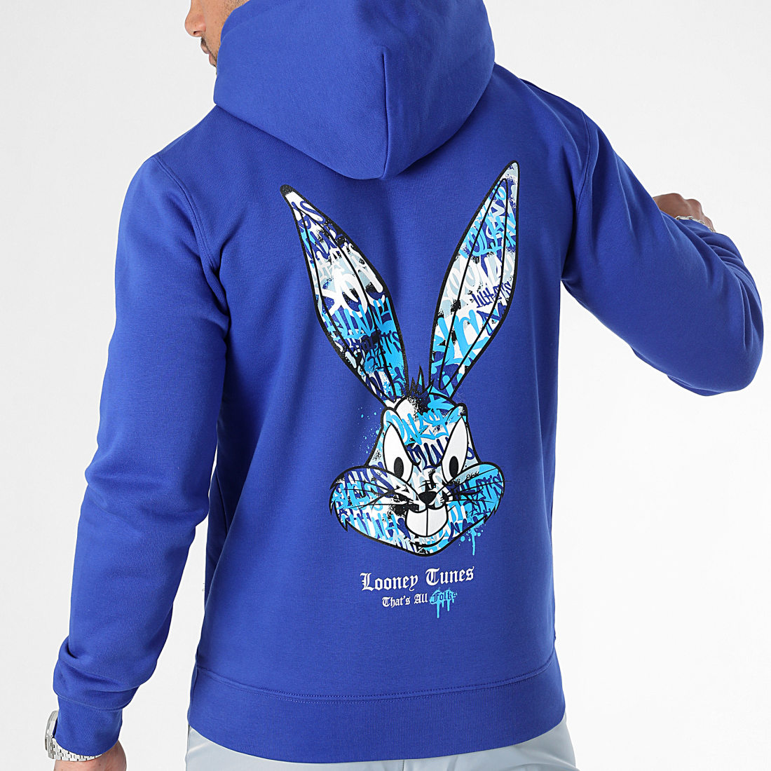 Looney Tunes Sweat Capuche Bugs Bunny Graff Milano Bleu Roi