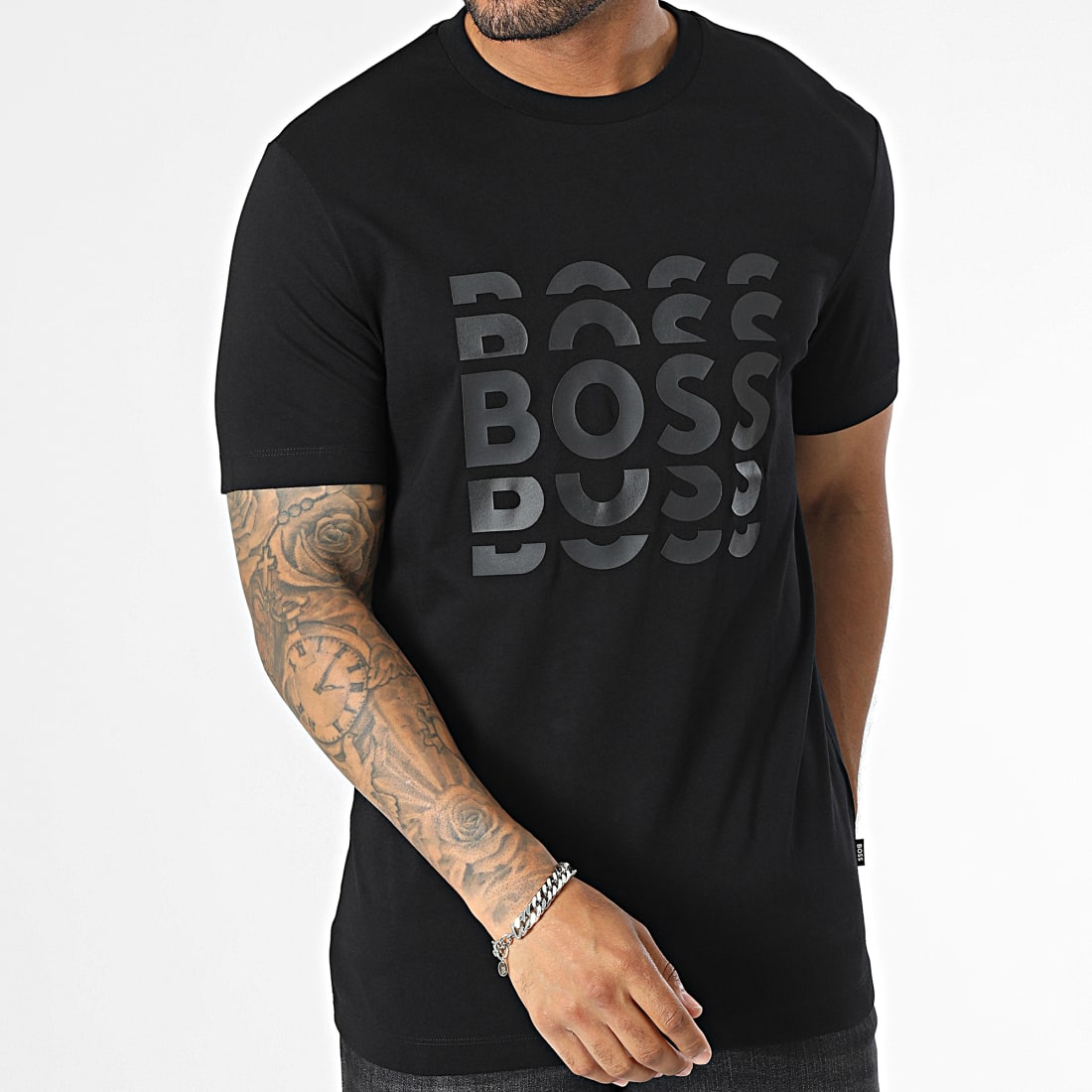 Boss Tee Shirt Tiburt 414 50495735 Noir 3569