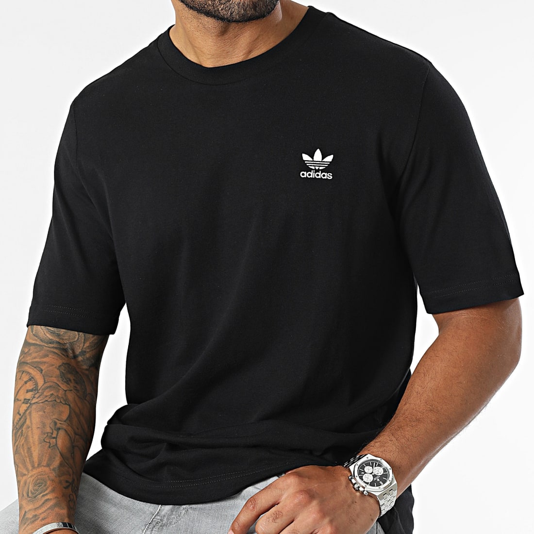 tee shirt adidas all black