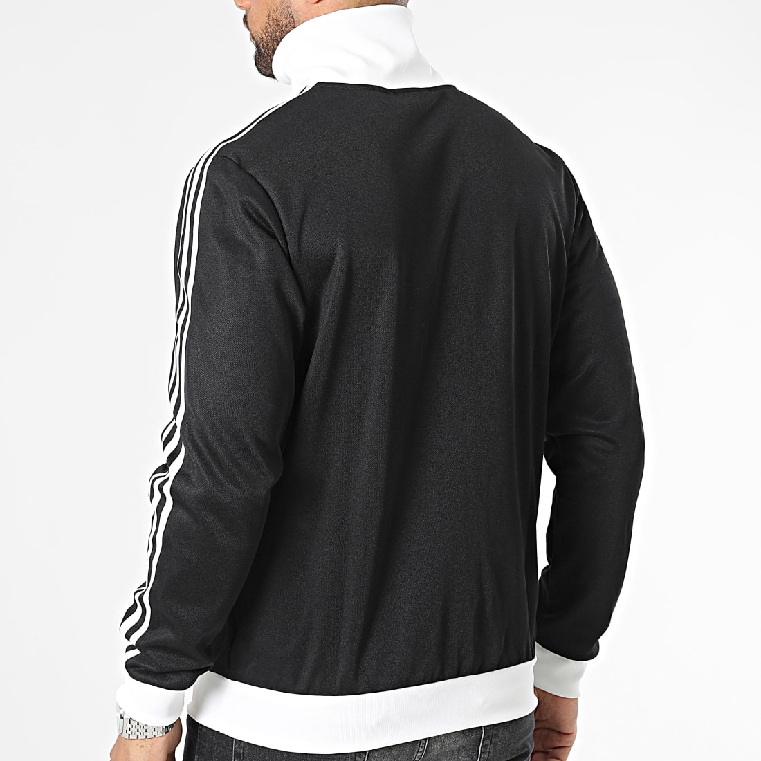 Adidas Originals - Veste Zipp?�e A Bandes Beckenbauer II5763 Noir - LaBoutiqueOfficielle.com