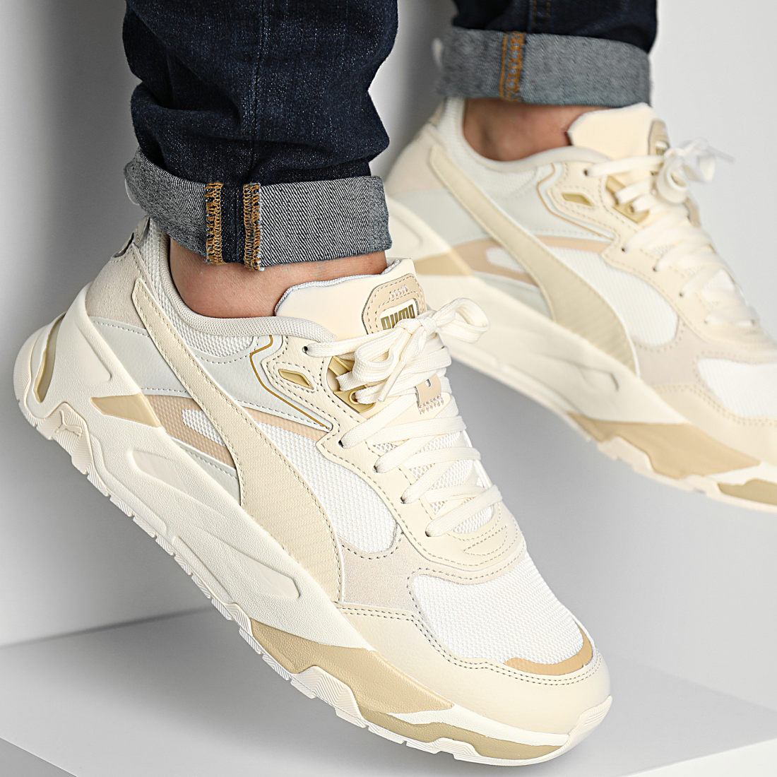 Puma Baskets Trinity 389289 Warm White Snow Gray Gold