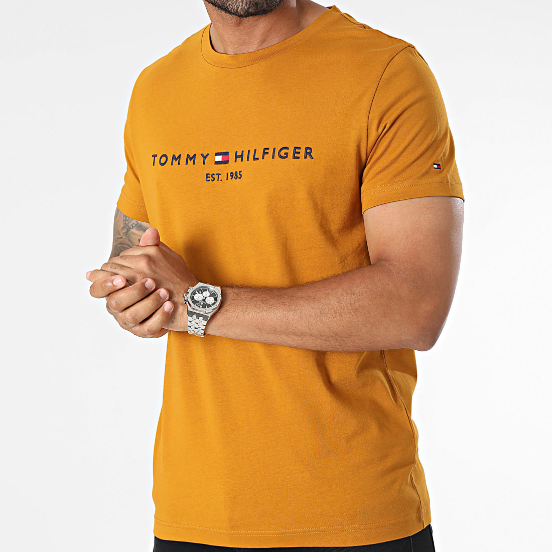 Tommy Hilfiger Tee Shirt Tommy Logo 1797 Camel