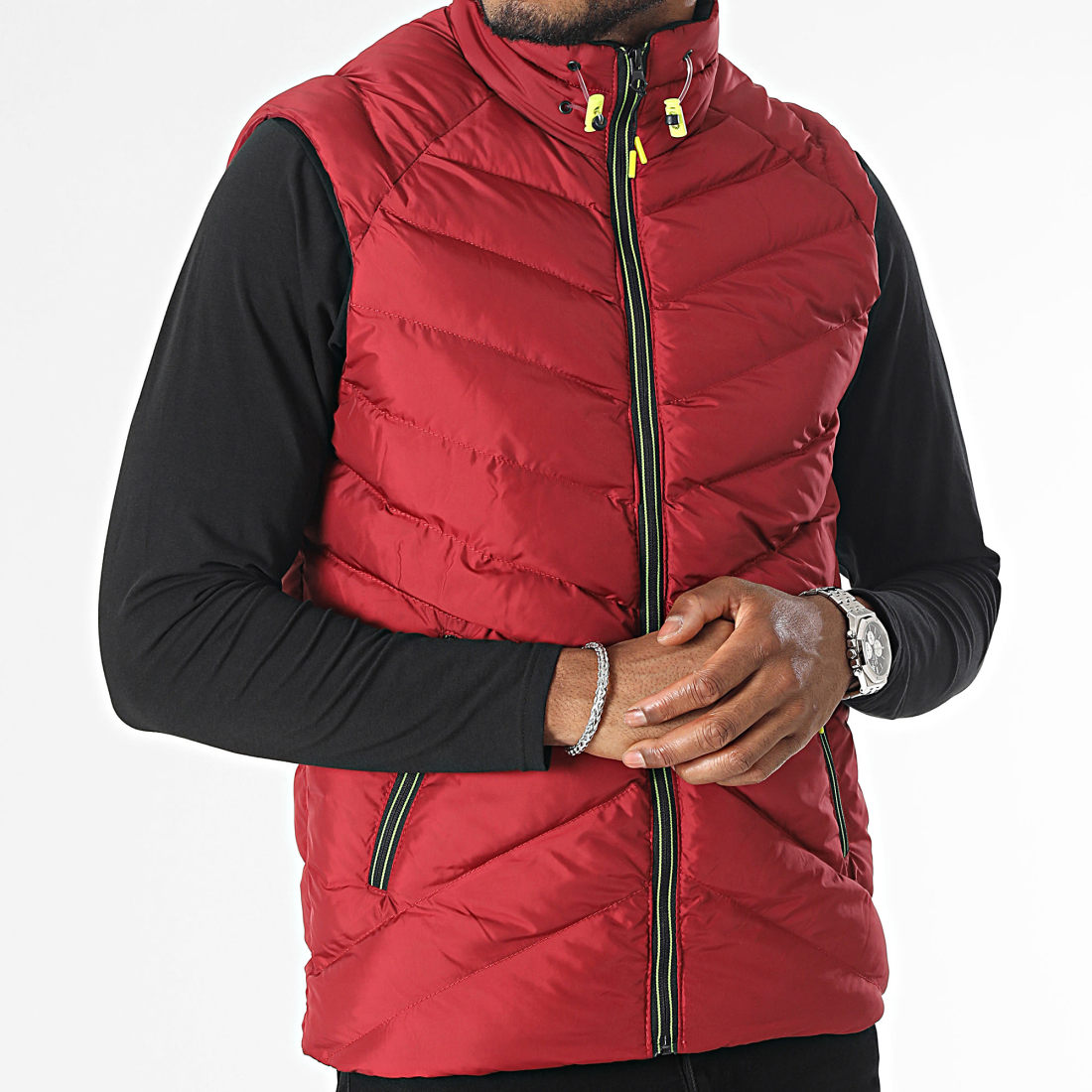 Doudoune sans clearance manche bordeaux
