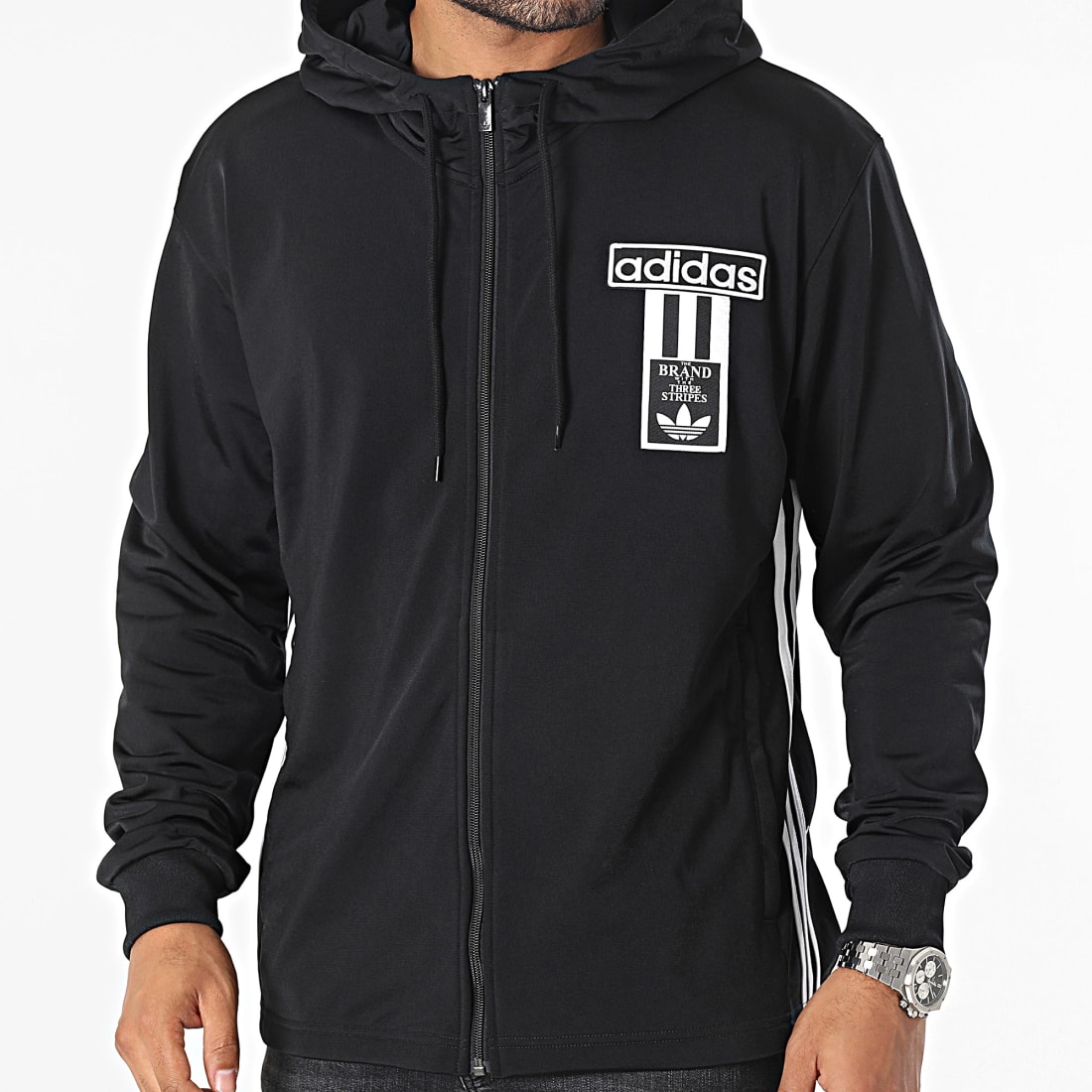 Adidas Originals - Veste Zippée Capuche A Bandes Adibreak IN8079 Noir -  LaBoutiqueOfficielle.com