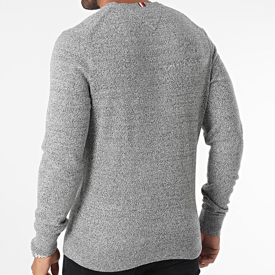 Pull Tommy Hilfiger Pima Perkins Gris Homme
