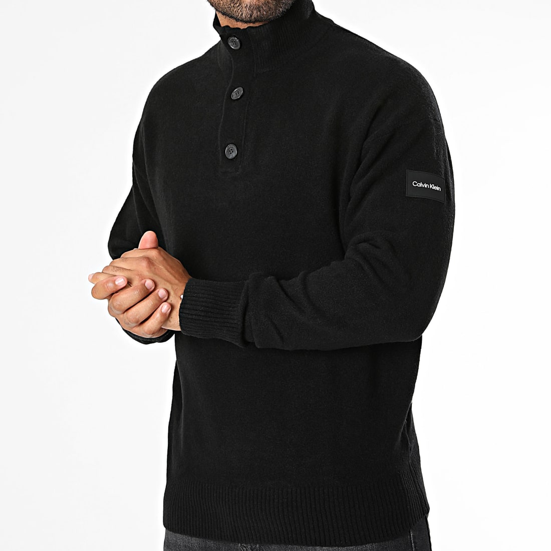Pull Col Montant 1960 Noir