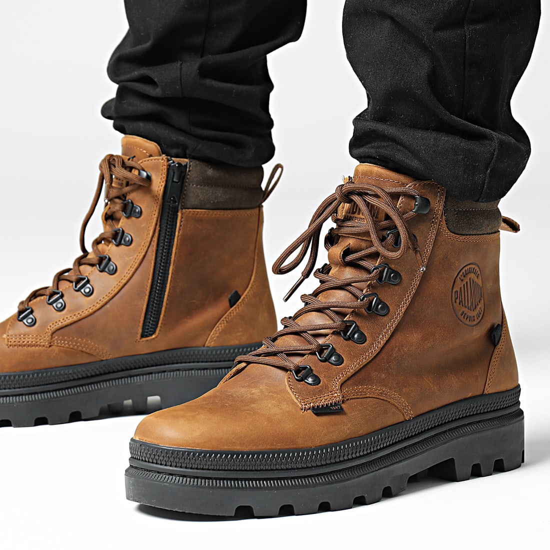 Palladium PALLABROUSSE TACT - Stivaletti Stringati - Black/nero - Foto 9